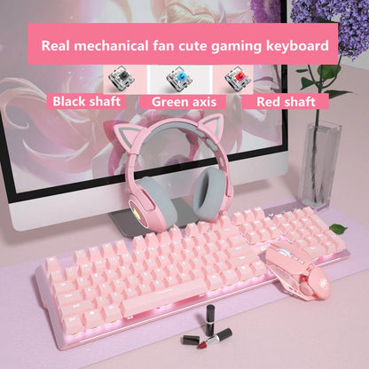 Pink Gaming Mechanical Wired Keyboard