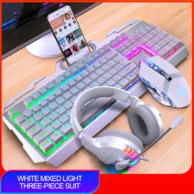 V2 Gaming Keyboard Mouse Headset Set