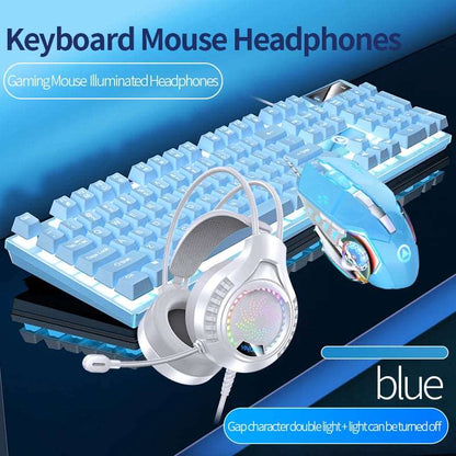 Gaming Keyboard Mouse Headphone Set Wired