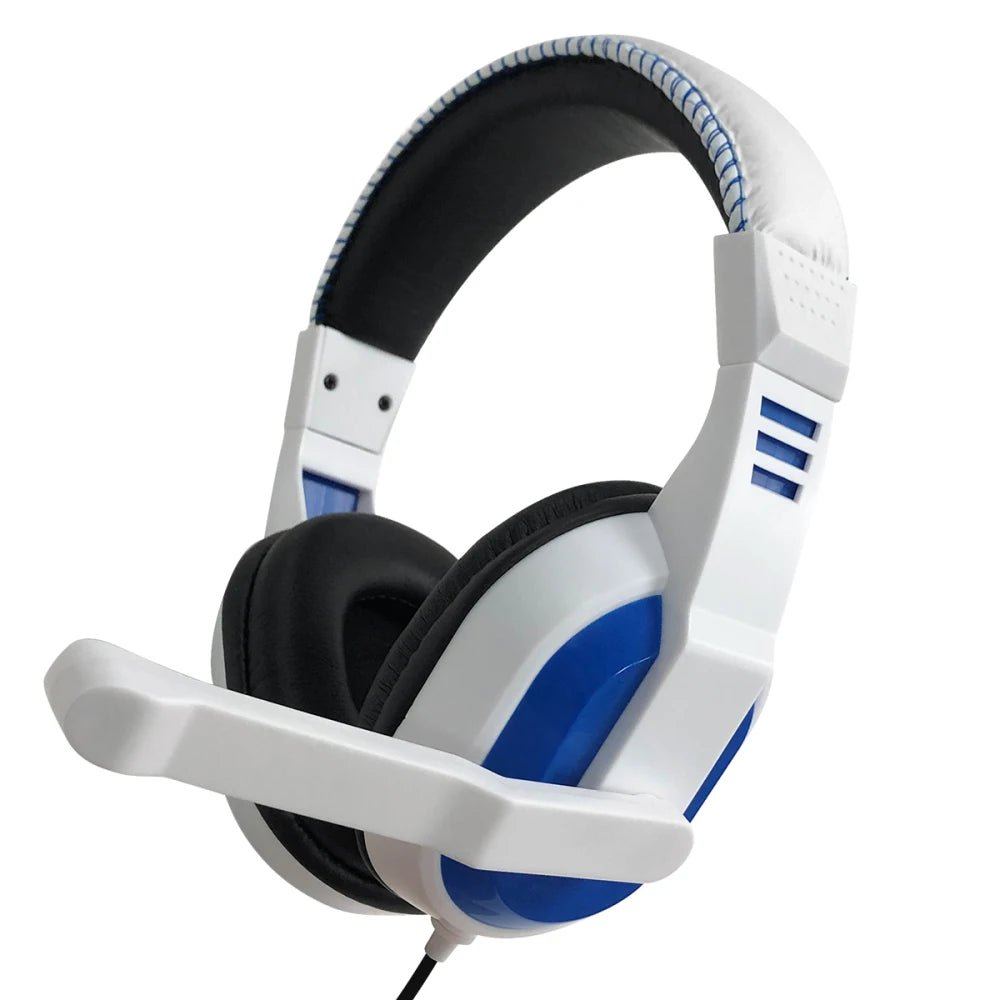 White Telescopic Surround Sound With Microphone Headset